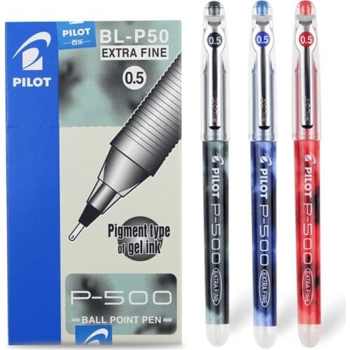 Pilot BL-P50 P-500 Gel Ball Point Pen 6 pcs/lot Very Smooth Pigment Type Gel Ink Pen