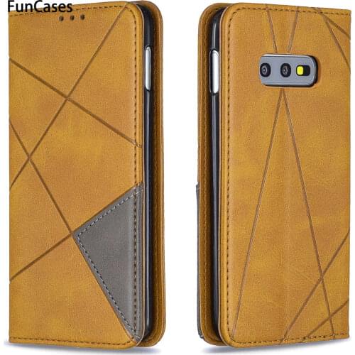Simple PU Leather Phone Bag For cellular Samsung S10E Glossy Smartphone Cases sFor Samsung Galaxy etui S10 Lite Carcaso Para