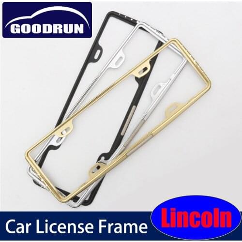 Car License Plate Frame Number Plate Holder For Lincoln MKC MKX MKZ NAVIGATOR CONTINENTAL Bling Black Car Number Frame