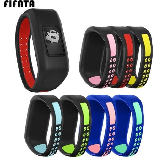 FIFATA Colorful Silicone Strap For Garmin Vivofit JR/JR2/Vivofit 3 Smart Watch Replace Wristband Accessories For Garmin JR Kids