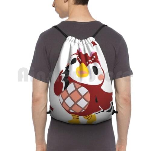 Celeste Animal Backpack Drawstring Bag Riding Climbing Gym Bag Animal Video Games Celeste Cute Owl Stars
