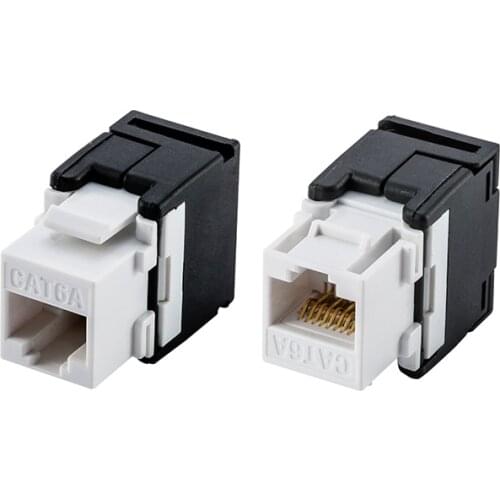 10G Network Cat6a (CAT.6A Class Ea) RJ45 Keystone Jack Network Connector -Connection Adapter