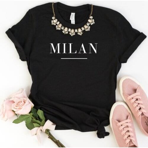 Skuggnas New Arrival Milan T-shirt Italy Shirt Women Fashion T-shirt Short Sleeve Fashion Tumblr Tees Drop Shipping