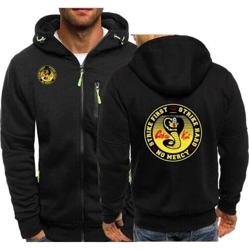 Spring Vestido Vintage Verano Cobra Kai Zipper Hoodies Men Karate Hoodie Black Mamba Cosplay Kobe Bryant Cardigan Man Sweatshirt