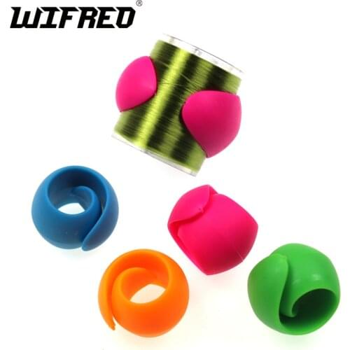 Wifreo 4PCS Fly Tying Silicone Thread Holder Spool Safe for Sportfish Tools Bobbin Holder and Threader Fly Tying Tool Accessory