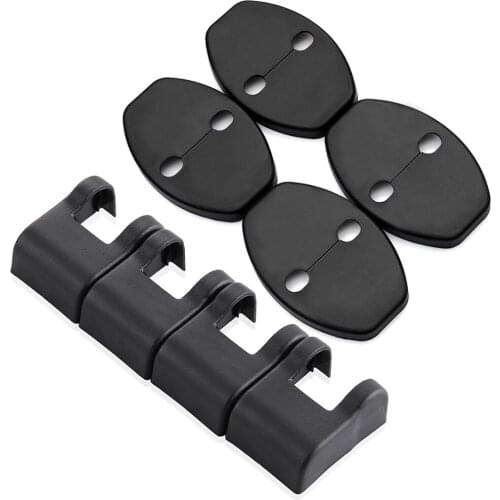 4Pcs Car Door Lock Protector Cover+4Pcs Door Check Arm Protection Cover For Audi A8L A4L A4 A5 A6L A6 A7 S5 Q3 Q5 TT TTS