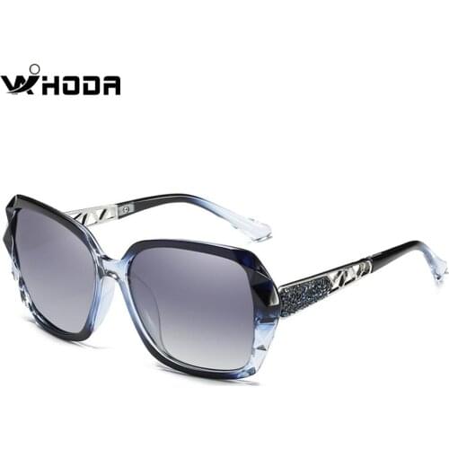 WIHODA 2020 Oversized Women Diamonds Polarized Gradient Lens Sunglasses , Square Female UV 400 Sun Glasses and Eyewear S200