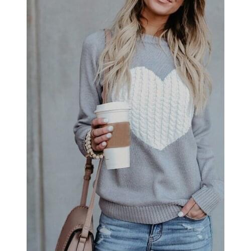 Ladies Street Harajuku Top Fashion Knitted Wild Casual Long Sleeve Pullover Fall Winter New Ladies Sweater