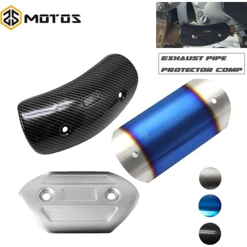 ZS MOTOS Motorcycle Exhaust Protector Heat Shield Cover For Ak YO AR SC Exhaust Muffler Link Pipe Cover Heat Shield Cover