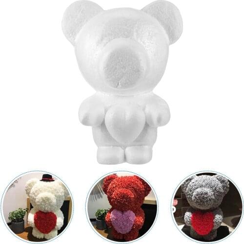 1pc Styrofoam Bear Mold, Polystyrene Bear DIY Mould,oam Bear Shape Modelling for Valentines day Wedding Party Gift Decoration