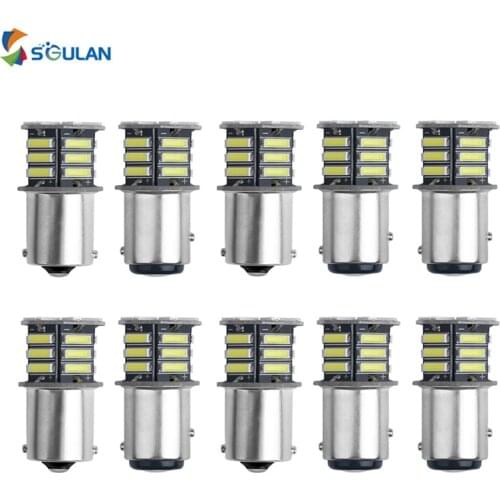 10 pcs led 7020 21smd chip 1156 ba15s p21w bay15d p21/5w socket car Led lamp turn signal light 12V 6000k white brake lights bulb