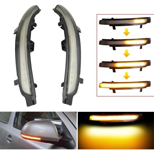 2 pieces For Skoda Octavia 2009-2013 SUPERB 2008-2014 Dynamic LED Turn Signal Blinker Sequential Indicator Mirror Flasher Light