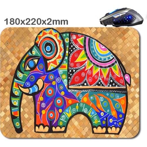 220 X180x2mm DIY Art Of The Elephant A Rectangle Non - Slip Rubber 3 D HD Printing Gaming Rubber Durable Notebook Mousepad