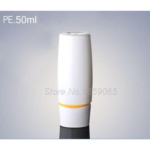 50ml white Sunscreen cream lotion empty skin care flat bottle cosmetic packaging bottle cosmetic packing Refillable Bottles