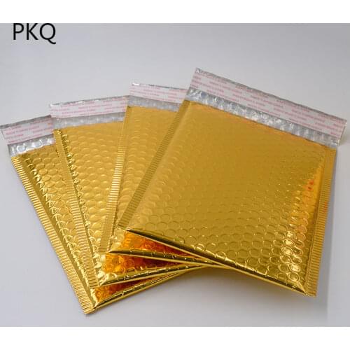 50 PCS/Lot Golden Bubble Envelopes Bags Mailers Padded Shipping Envelope With Bubble Mailing Bag Drop Shipping