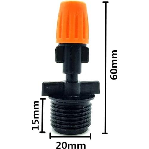 50pcs Atomizing Nozzle G1 / 2 '' Interfaces Garden Hose Plant Irrigation System Adjustable Cooling Interchangeable Tools