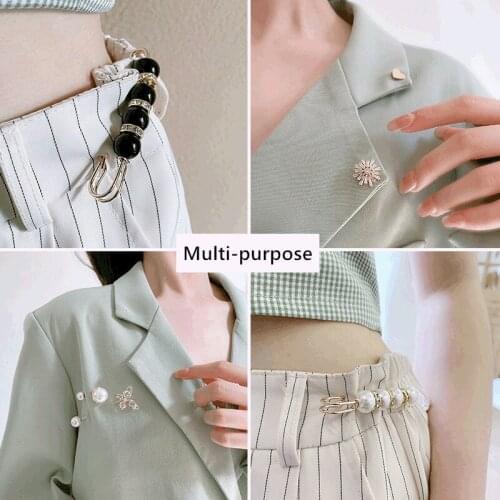 6/10/18/20Pcs Waist Change Artifact Pants Anti-glare Buckle Brooch Skirt Dress Waist Pin Set Collar Fixed Clothes Brooch Gifts