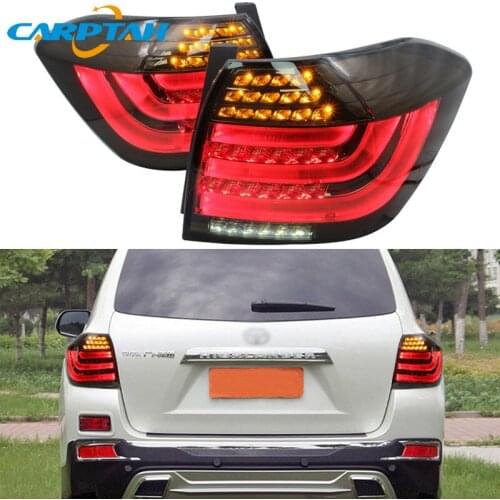 Car LED Taillight Tail Lights For Toyota Highlander 2008 - 2014 Rear Lamp DRL + Turn Signal + Reverse + Brake LED