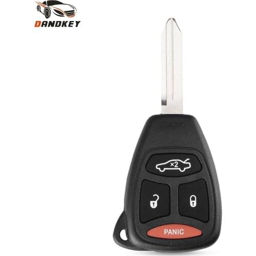 Dandkey Remote Key Shell For Dodge Jeep Chrysler 300 Aspen Charger Magnum Fob 3+1 4 Button Auto Keychain Car Keys Case Cover