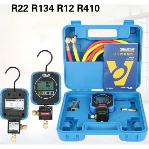 VALUE VRM1-0101i Digital Pressure Gauge Air Conditioning Refrigerant Tool for R22 R134 R600 R410