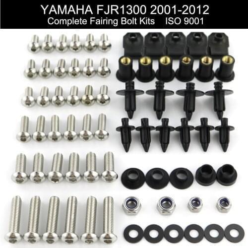 Fit For Yamaha FJR1300 2001 2002 2003 2004 2005 2006-2012 Complete Fairing Bolts Kit Full Fairing Kit Nuts Bolts Stainless Steel