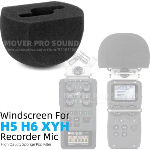 For ZOOM H5 H6 XYH-5 XYH-6 Windscreen Recorder Mic Anti Pop Filter Screen Foam Windshield Microphone Sponge Windproof Shield