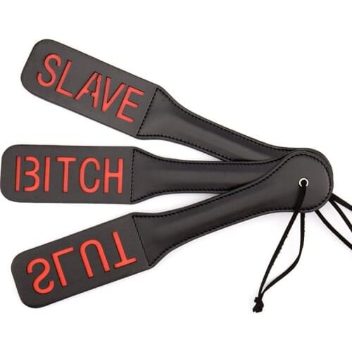 Erotic PU Leather Double Layers Spanking Paddle Fetish Flogger Restraints Sex Toys for Couples Adult Bondage Games Sex Products