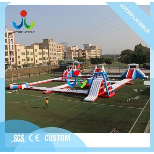 30X34M Giant Amusement Inflatable Floating Water Sea Park with Water Island