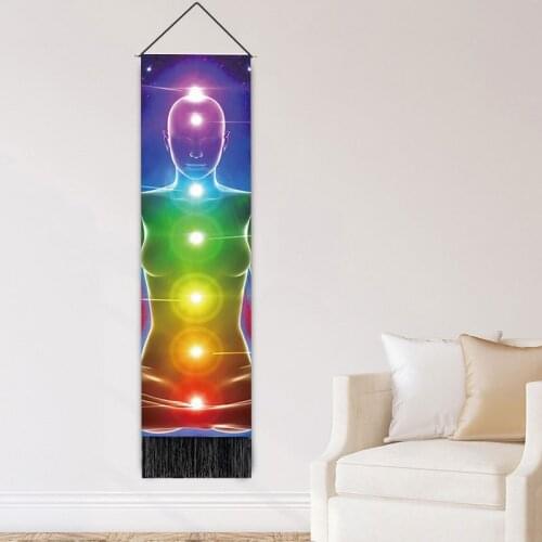 7 Chakra Tapestry Indian Buddha Meditation Poster Wall Decoration Painting for Home Decor Wall Art Scroll Hanging Paintings
