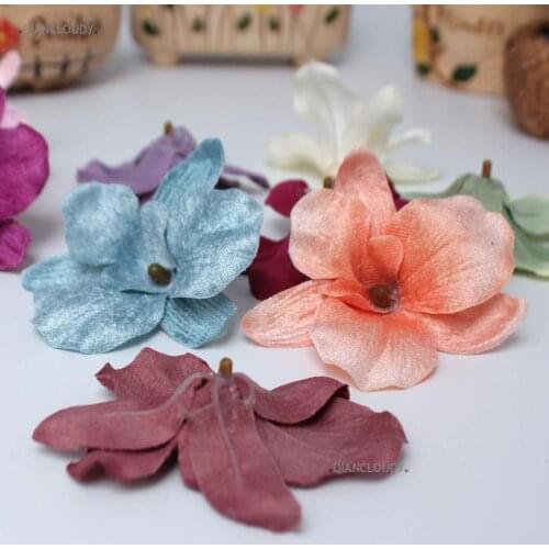 12 pieces Artificial Re-vintage simulated orchid fake Cymbidium DIY flower string hat decoration flower arrangement A32