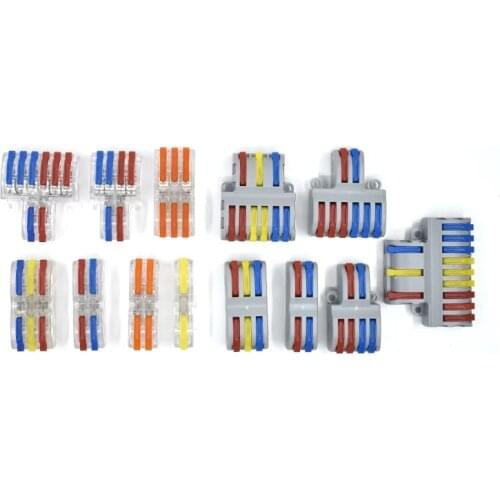 Mini Fast Wire Cable Connectors Universal Compact Conductor Spring Splicing Wiring Connector Push-in Terminal Block 422 SPL-2/3