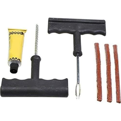 6 Pcs/Set Auto Car Bike Tubeless Tire Tyre Puncture Plug Safety Repair Tool Kit