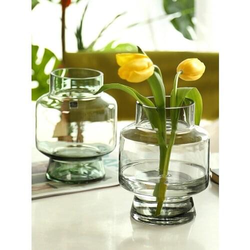 Nordic Creative Glass Vase Aquatic Plants Flowers Lily Rose Lantern Vase Living Room Flower Arrangement Home Decoration
