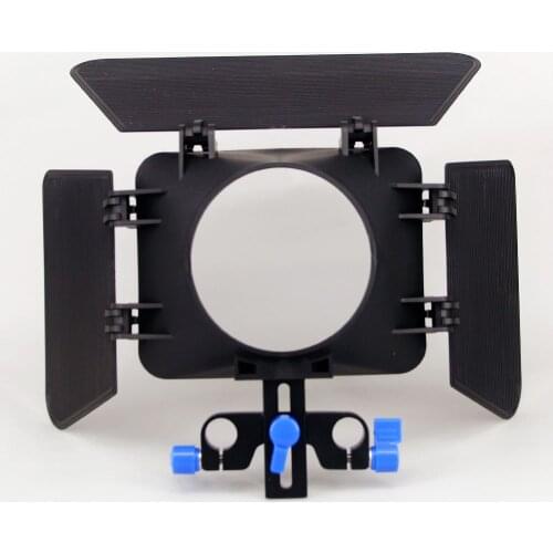 Plastic DSLR camera accessories Matte Box for 15mm Rail Rod Support Follow Focus System D90 t2i 5D 60D 7D 550D 600D D300s
