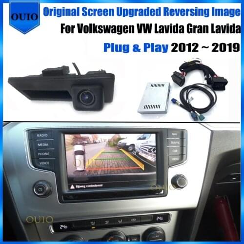 Plug&Play Original Screen Input Rear View Camera For Volkswagen VW Lavida Gran Lavida 2012 ~ 2019 Reverse BackUp Parking Camera