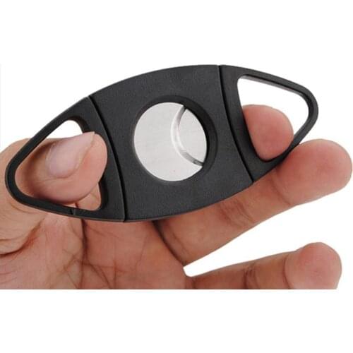 Portable Stainless Steel Blade Pocket Cigar Cutter Scissors Shears with Plastic Handles Smoking Tool Accessories
