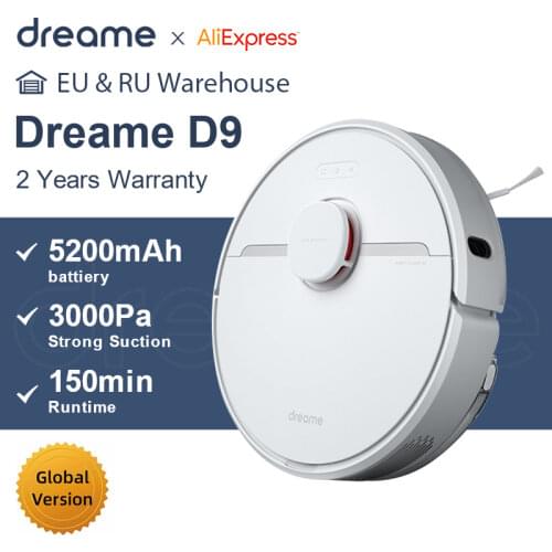 Dreame D9 Robot Vacuum Cleaner Global Version 3000Pa Suction Sweeping Washing Mopping Robot Aspirator Smart Home MIJIA APP WIFI