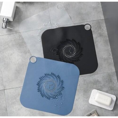 Floor Drain Cover Anti Clogging Silicone Filter Screen Household Floor Drain Pad for Kitchen Bathroom Sink