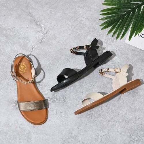 SKLFGXZY Summer Style Women Fashion Leather Sandals Metal Shoelaces Women Shoes Real Cowhide Sandals Wear-resisting Soles