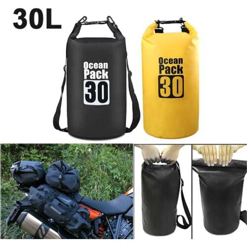 30L PVC Motorcycle Bag Outdoor Diving Travel Swimming Shoulder Package Waterproof Dry Sack Bag Touring Handbag sacoche moto