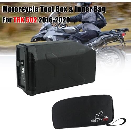 Motorcycle Waterproof Left Side Toolbox 5 Liters Plastic Tool Box Case Inner Bag For Benelli TRK502 TRK-502X TRK 502 X 2016-2020