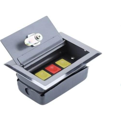 Up Down Stop 3 Button Roller Shutter Garage Door Switch Cassette Cover + Key