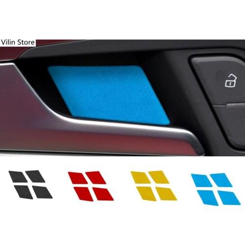 Alcantara Suede warp For Audi A4 2017-2020 Car Interior Door Handle Cover Trim Door Bowl Stickers Decoration Accessories