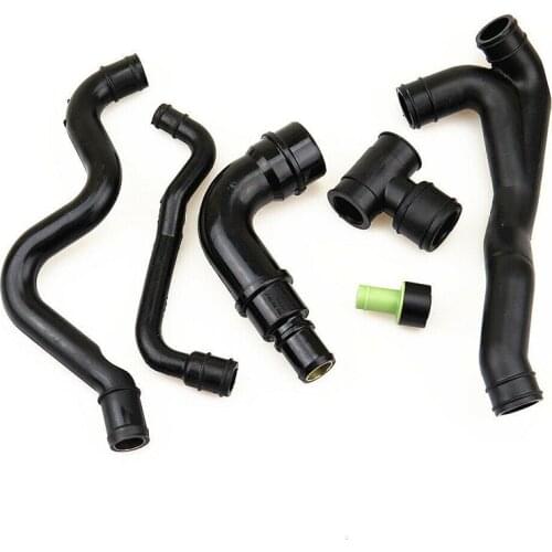 1 Set Black Engine Crankcase Breather Hose Engine Oil Exhaust Automobile Parts for Audi TT 1.8L 1998 - 2006 VW Golf Jetta MK4