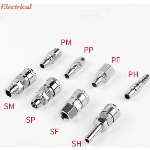 1 set Socket + Plug C Type Pneumatic Fitting Lock Quick Connector 6/8/10mm Hose Barb Coupler Adapter For Air Compressor
