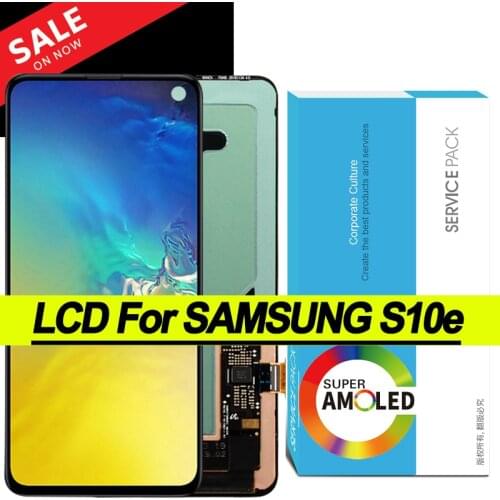 100% Original 5.8'' AMOLED Display for Samsung Galaxy S10E G970F/DS G970U G970W Full LCD Touch Screen Digitizer Repair Parts