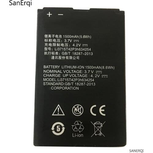 1500mAh Li3715T42P3h634254 Battery For ZTE Leo Q1 Cellphone High quality Replacement Battery