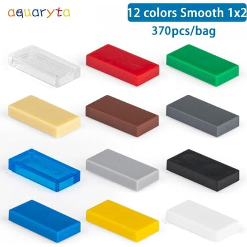 Aquaryta 370pcs DIY Building Blocks 3069 Figure Bricks Smooth 1x2 Educational Creative Size Compatible With logo Toys for Kids