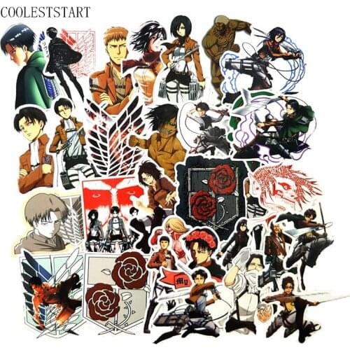 42Pcs/Set Attack On Titan Stickers Graffiti Stickers Series For DIY Luggage Suitcase Laptop Motorcyle Car Pegatinas