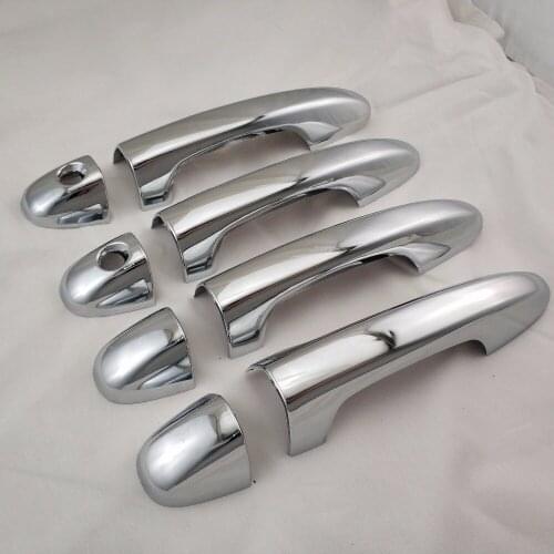 8pcs ABS Chrome/black Car DOOR HANDLE COVER for Toyota INNOVA 2016 FORTUNER 2016 HILUX REVO 2016 Car door handle lid